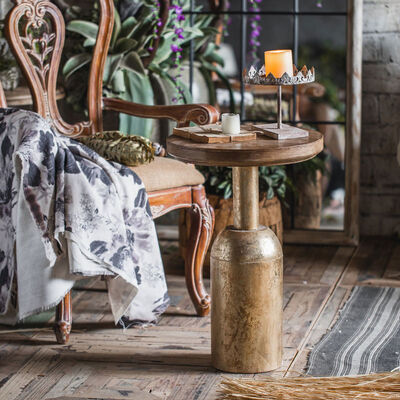 Antique Hand Carved Luxury Center Table 8.5kg Decorative Solid Wood Round