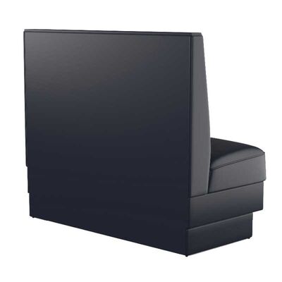 Custom Restaurant Furniture Button Tufted Black Commercial Booth Seathing