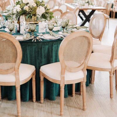 Hall Wedding Banquet Chairs For Rental Round Cane Back Wooden Louis 50x55x91cm