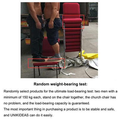 Church Wedding Steel Banquet Chair Stackable Burgundy Banquet Chairs