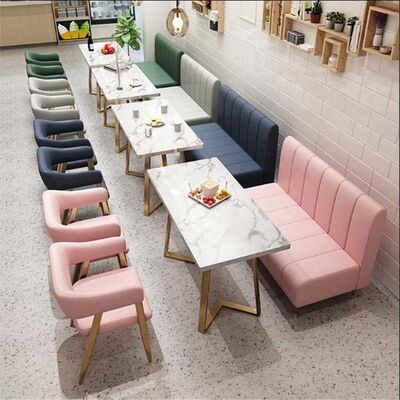 Cafe Banquette Commercial Booth Seating For Home Bar Pink Leather 120x65x85cm