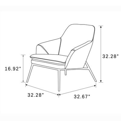 Wingback One Seater Couch Chair Navy Blue Yellow Upholstery Recliner Leather