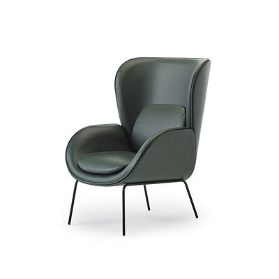 High Back Sofa Single Seater Chair Bed Black Wingback Fabric Living Room 99CM