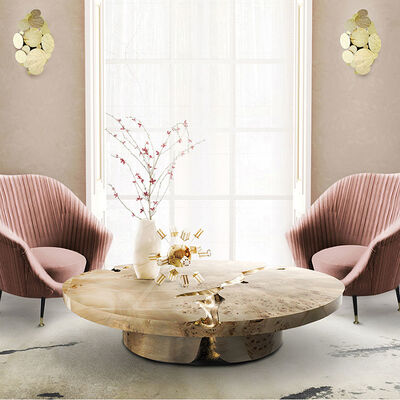 3ft 4ft Black White Round Natural Stone Top Coffee Tables For Kitchen Crack Italy