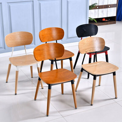 79cm Bent Plywood Dining Chair Retro Coffee Shop Fast Food Restaurant