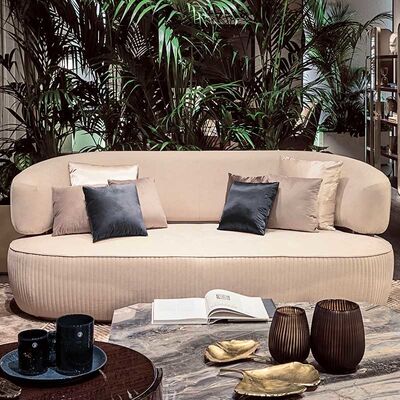 Beige Sectional Couch Living Room Leather 3 Seater Sofa With Chaise Hotel