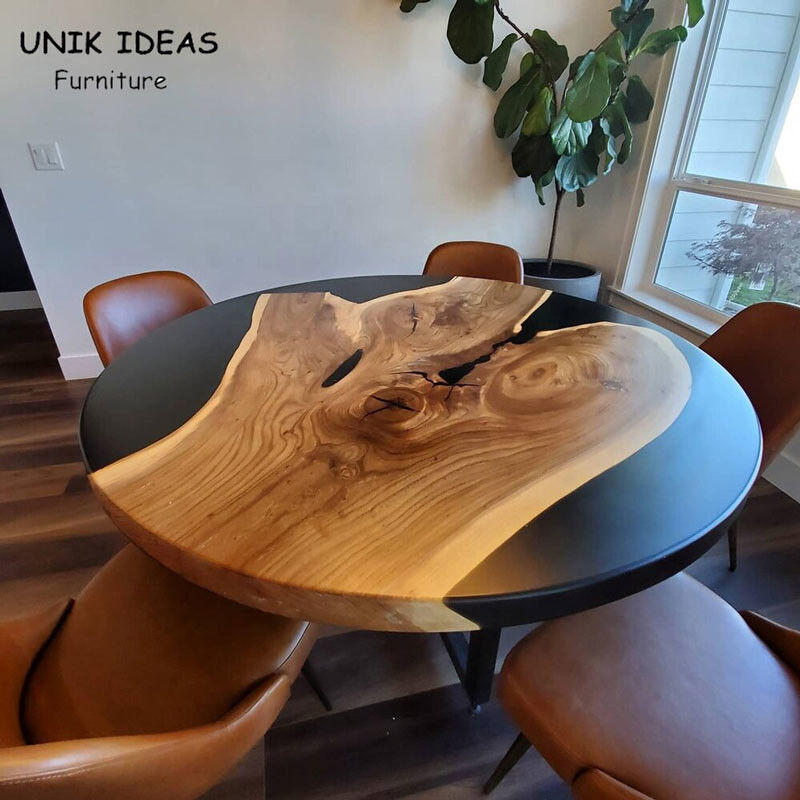 Epoxy Resin Dining Table And Chairs Oak Oval Luxury Dining Room Tables And Chairs Walnut Slab