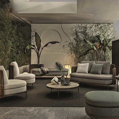 Bon prix Jardin extérieur nordique Sofa Set Waterproof Sunscreen Patio Sofa Chair en ligne