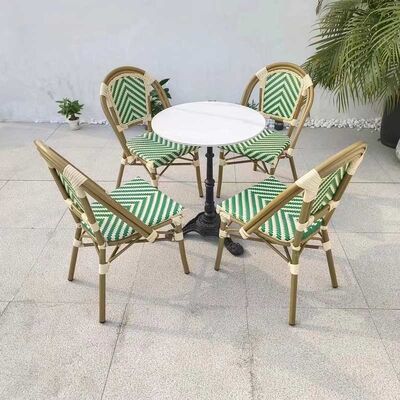 Bon prix Café extérieur dinant le rotin français de jardin de meubles imperméables de chaises en ligne