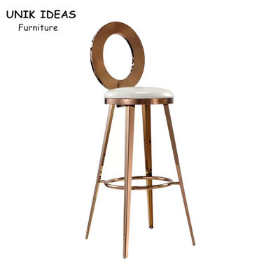 Bon prix Tabouret de bar moderne d'or de dos du compteur O d'acier inoxydable de chaise de haute barre de mariage en ligne