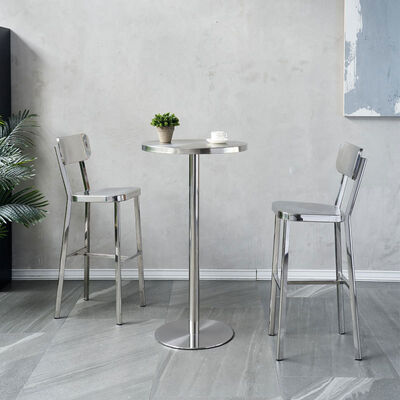 Bon prix Chaise KTV en acier inoxydable et ensemble de table de bar de 60 cm en ligne