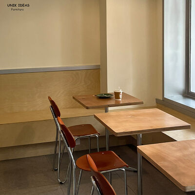 Bon prix Table et chaises en bois Salle de séjour Table et chaises en métal Table et chaises à manger Meubles de restaurant Ensemble de meubles en bois en ligne