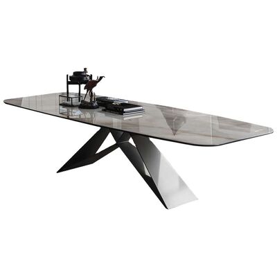 Bon prix table de salle à manger de 150cm et chaises de luxe Gray Marble Dining Table Set pour 2 4 5 6 en ligne