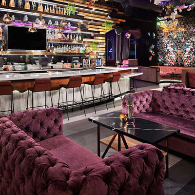 Bon prix Sofa pourpre de Sofa Classic Button Tufting Bistro de salon de club de velours en ligne