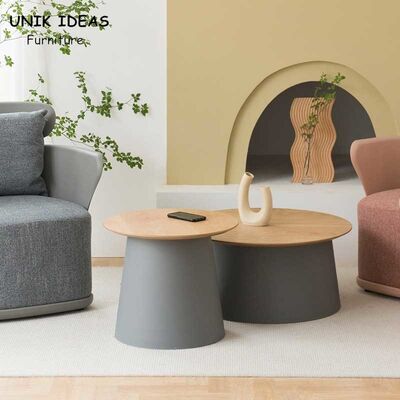 Bon prix Table basse Round Top MDF Table basse en plastique PP Home Side Center Table en ligne