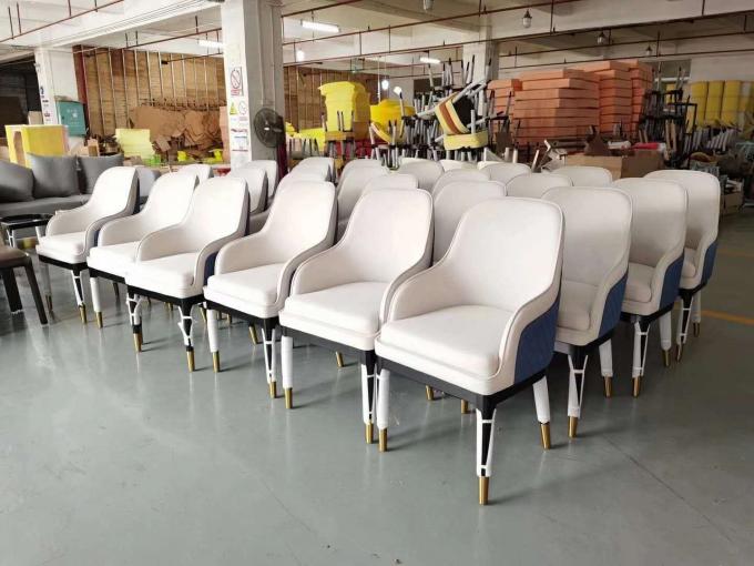 La table de salle à manger ronde bon marché a placé 4 ensembles de marbre modernes de chaise de table de salle à manger de café de seater