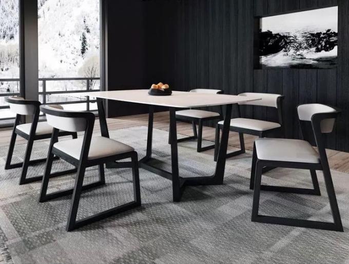 L'Europe Chine antique a fait le bois de chêne en cuir dinant la chaise