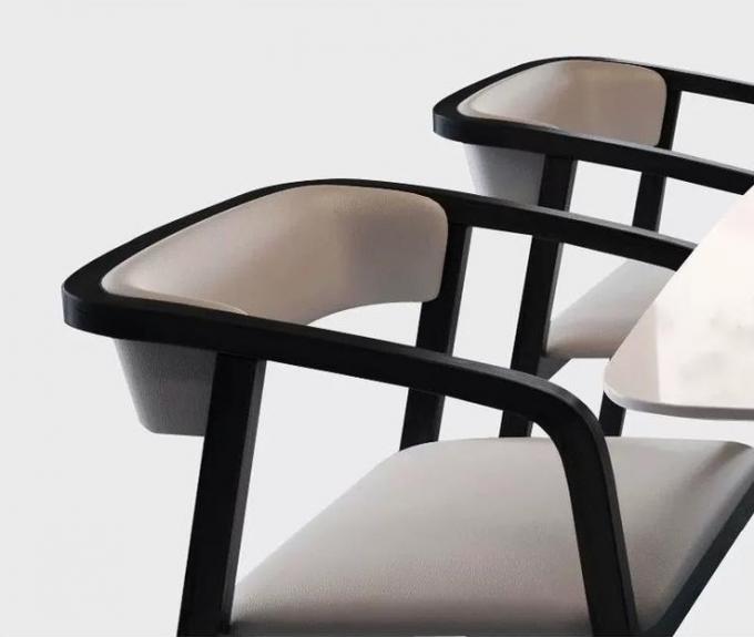 L'Europe Chine antique a fait le bois de chêne en cuir dinant la chaise