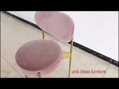 Chaise de salle à manger à base métallique